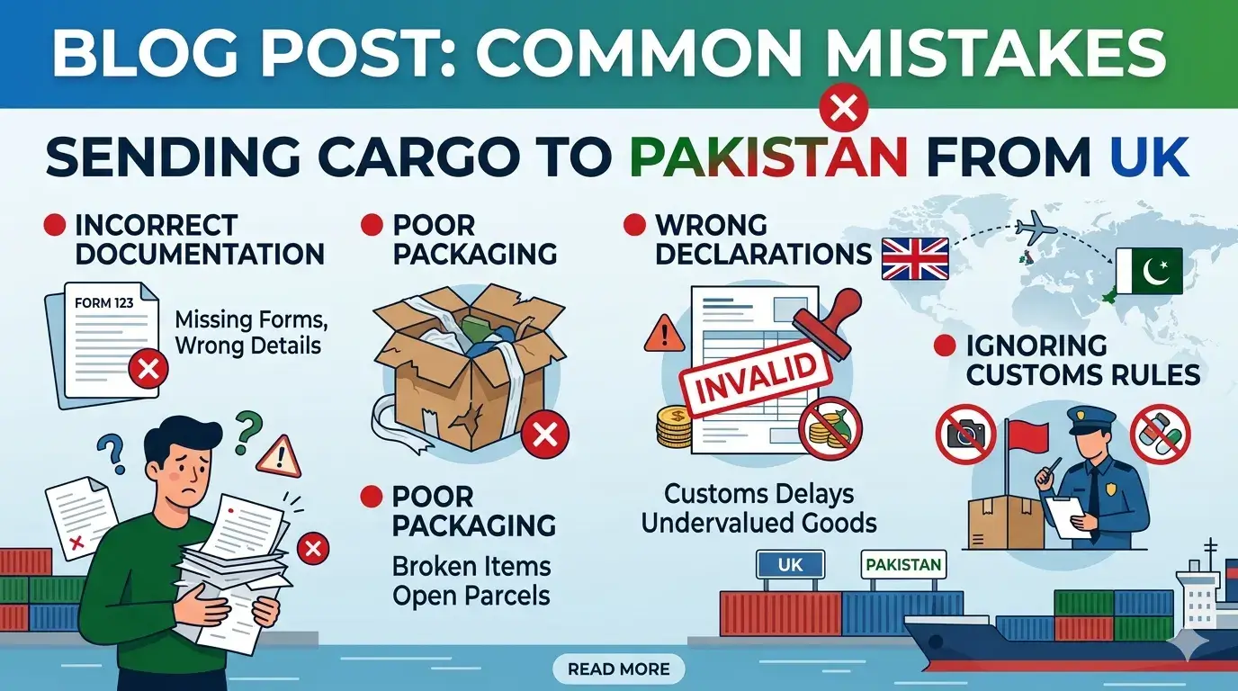 Common Mistakes When Sending Cargo to Pakistan from UK 1 Common Mistakes When Sending Cargo to Pakistan from UK